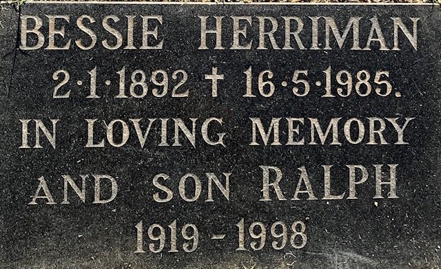 HERRIMAN Bessie 1892-1985 :: HERRIMAN Ralph 1919-1998