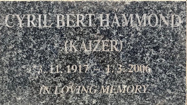 HAMMOND Cyril Bert 1921-2006