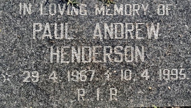 HENDERSON Paul Andrew 1967-1995