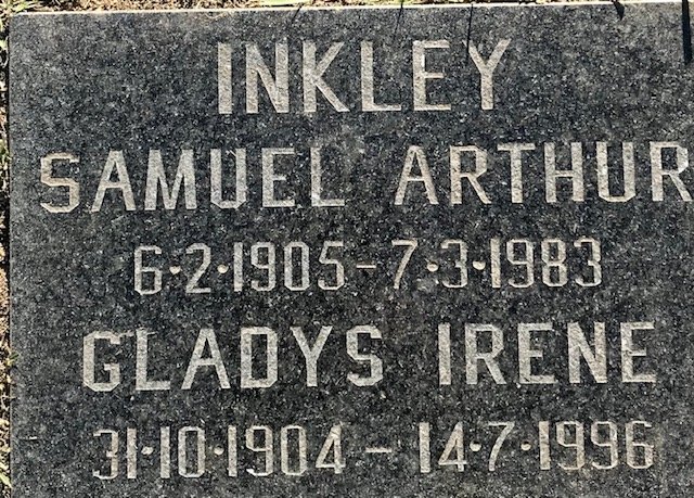 INKLEY Samuel Arthur 1905-1983 &amp; Gladys Irene 1904-1996
