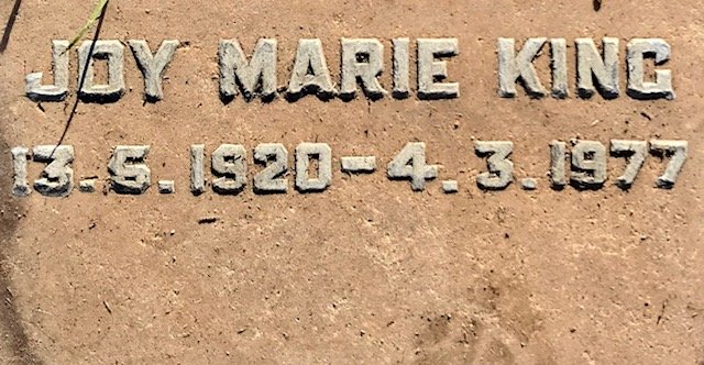KING Joy Marie 1920-1977