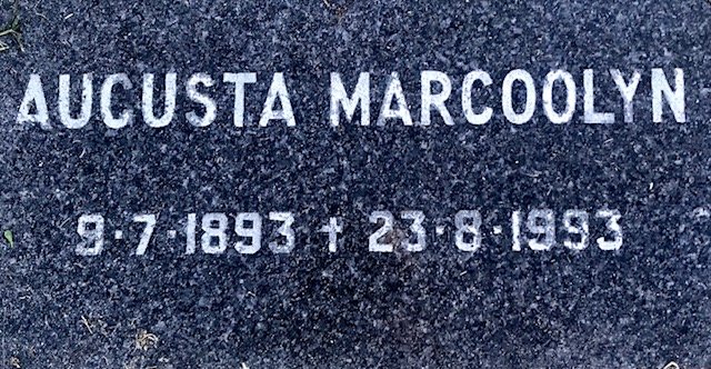 MARCOOLYN Augusta 1893-1993