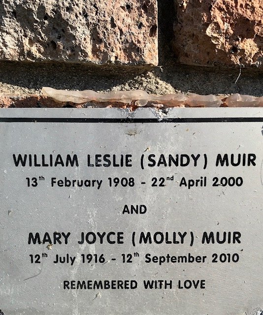 MUIR William Leslie 1908-2000 &amp; Mary Joyce 1916-2010