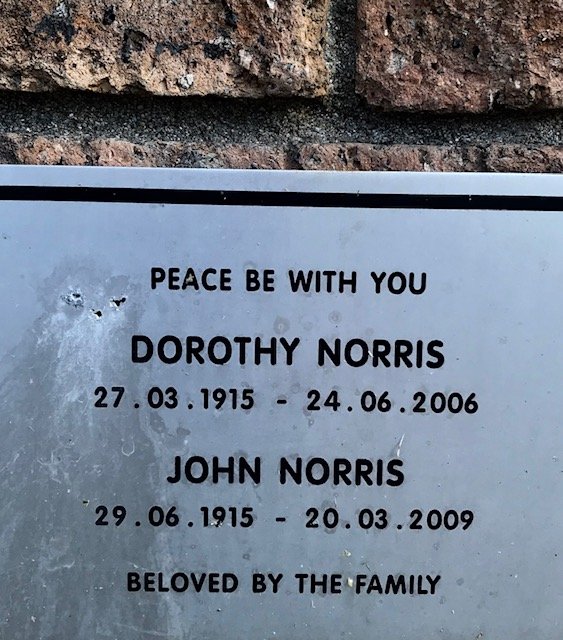 NORRIS John 1915-2009 &amp; Dorothy 1915-2006