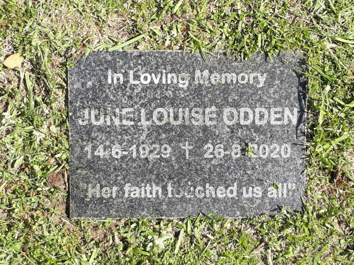 ODDEN June Louise 1929-2020