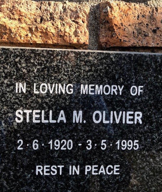 OLIVIER Stella M. 1920-1995