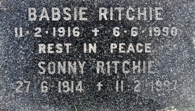 RITCHIE Sonny 1914-1997 &amp; Babsie 1916-1990