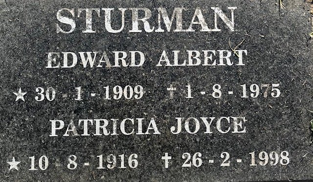 STURMAN Edward Albert 1909-1975 &amp; Patricia Joyce 1916-1998