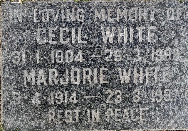 WHITE Cecil 1904-198? &amp; Marjorie 1914-199?