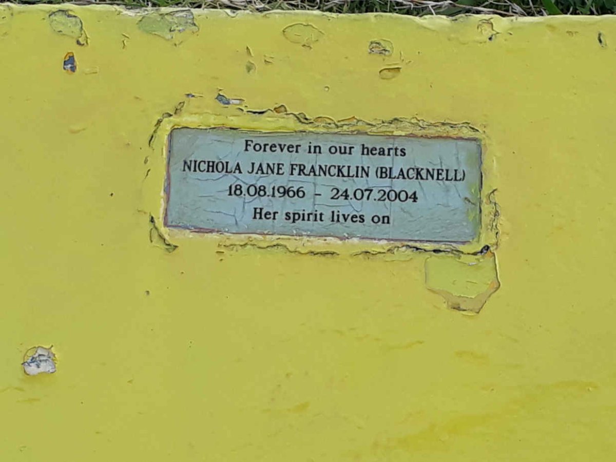 FRANCKLIN Nichola Jane nee BLACKNELL 1966-2004