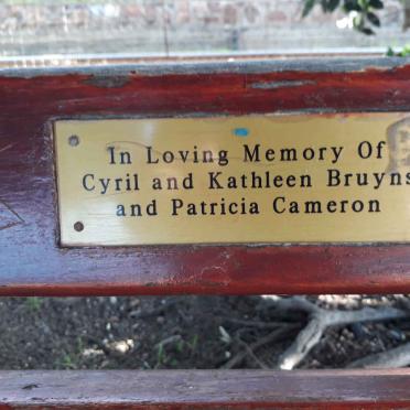 BRUYNS Cyril &amp; Kathleen :: CAMERON Patricia