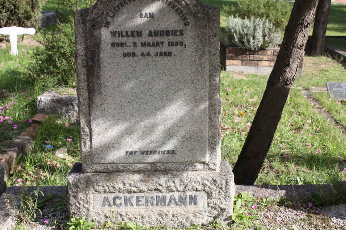 ACKERMANN Willem Andries -1960