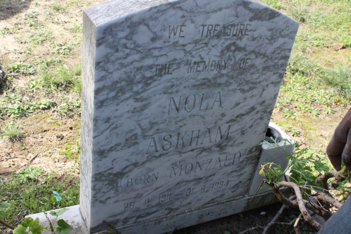 ASKHAM Nola nee MONZALI 1911-1994