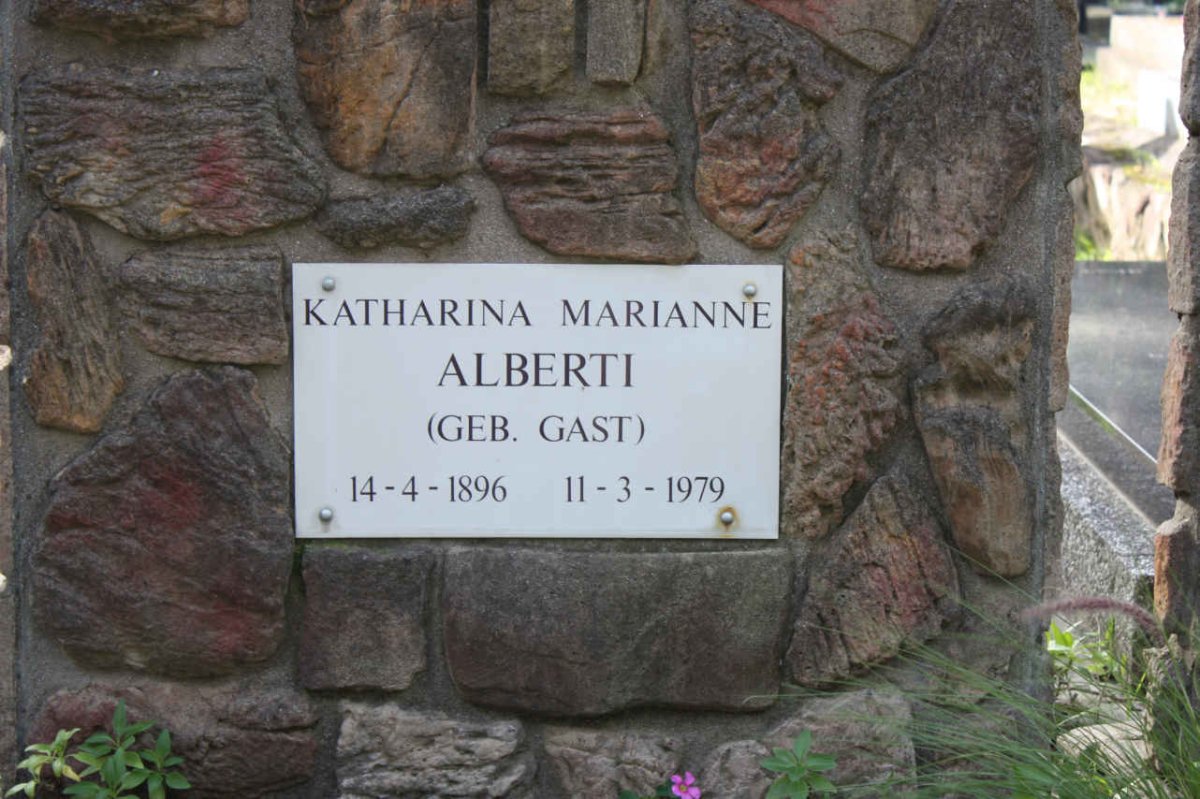 ALBERTI Katharina Marianne nee GAST 1896-1979