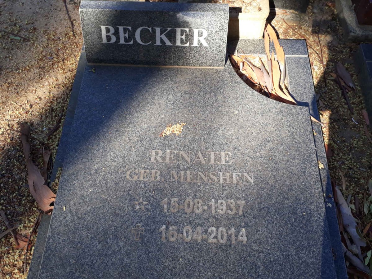 BECKER Renate nee MENSHEN 1937-2014