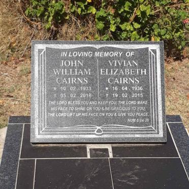 CAIRNS John William 1933-2018 &amp; Vivian Elizabeth 1936-2015