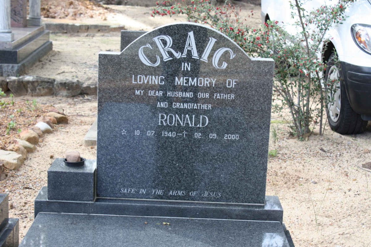 CRAIG Ronald 1940-2000