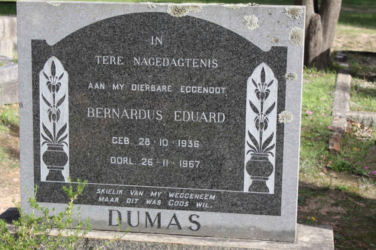DUMAS Bernardus Eduard 1936-1967