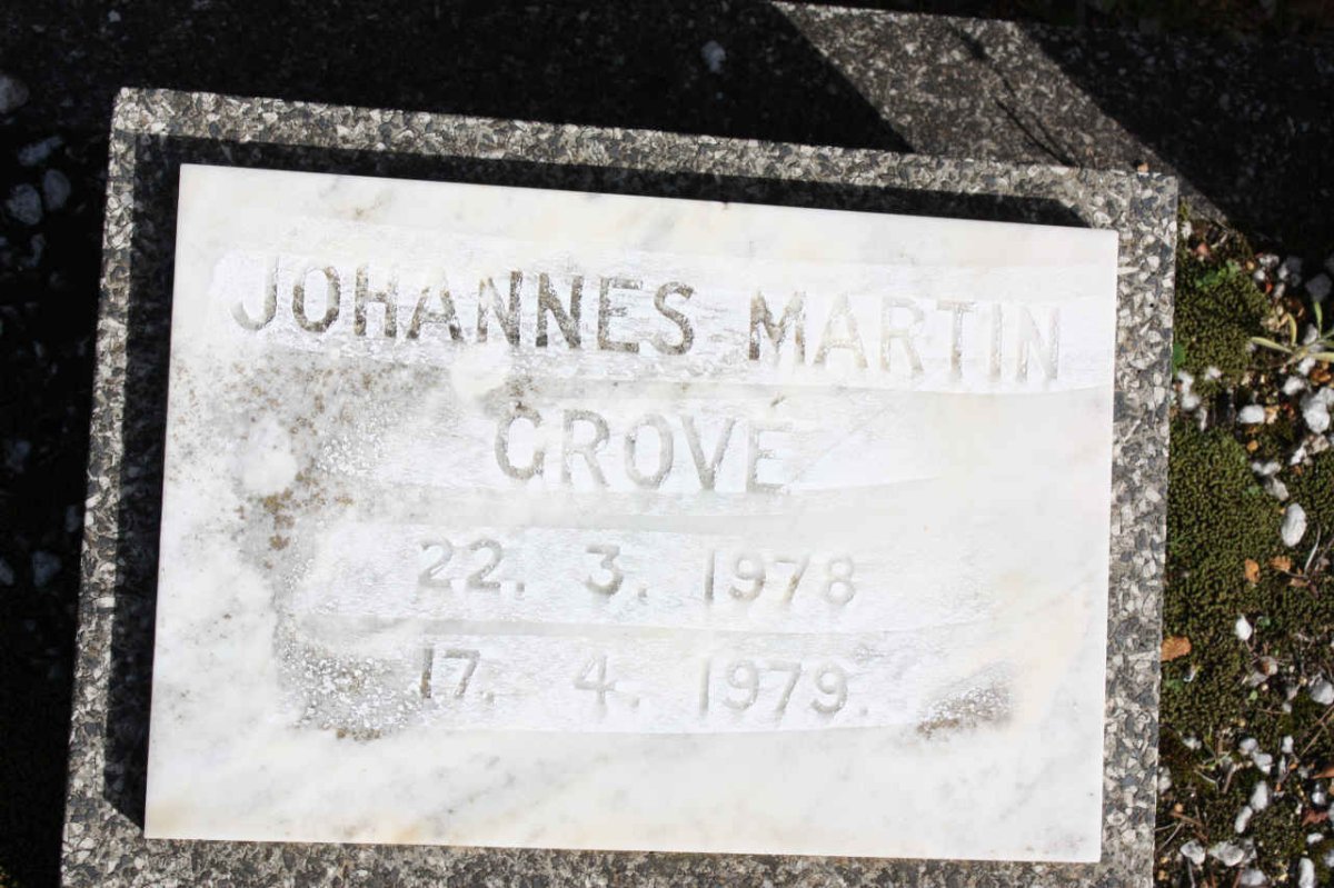 GROVE Johannes Martin 1978-1978
