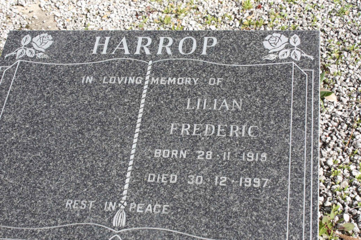 HARROP Lillian Frederic 1915-1997
