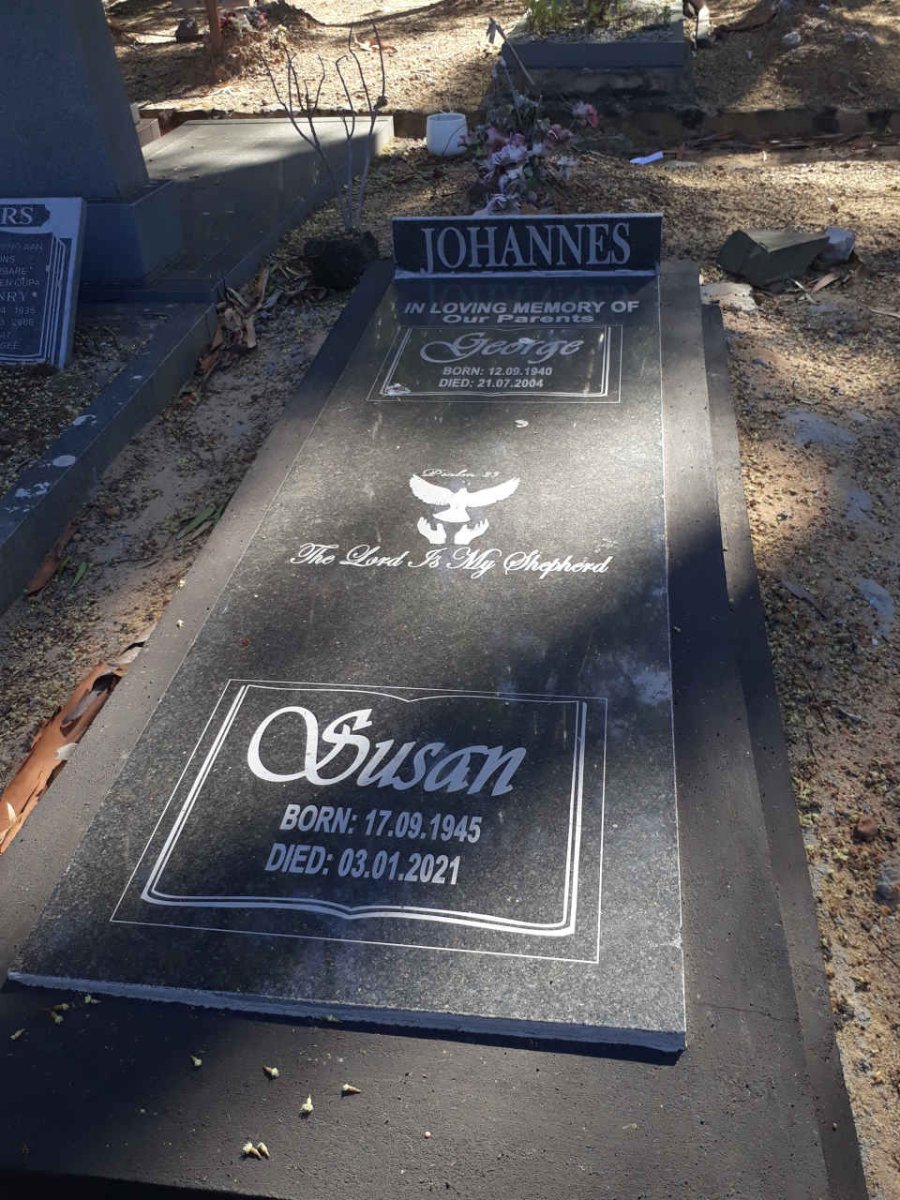 JOHANNES George 1940-2004 &amp; Susan 1945-2021