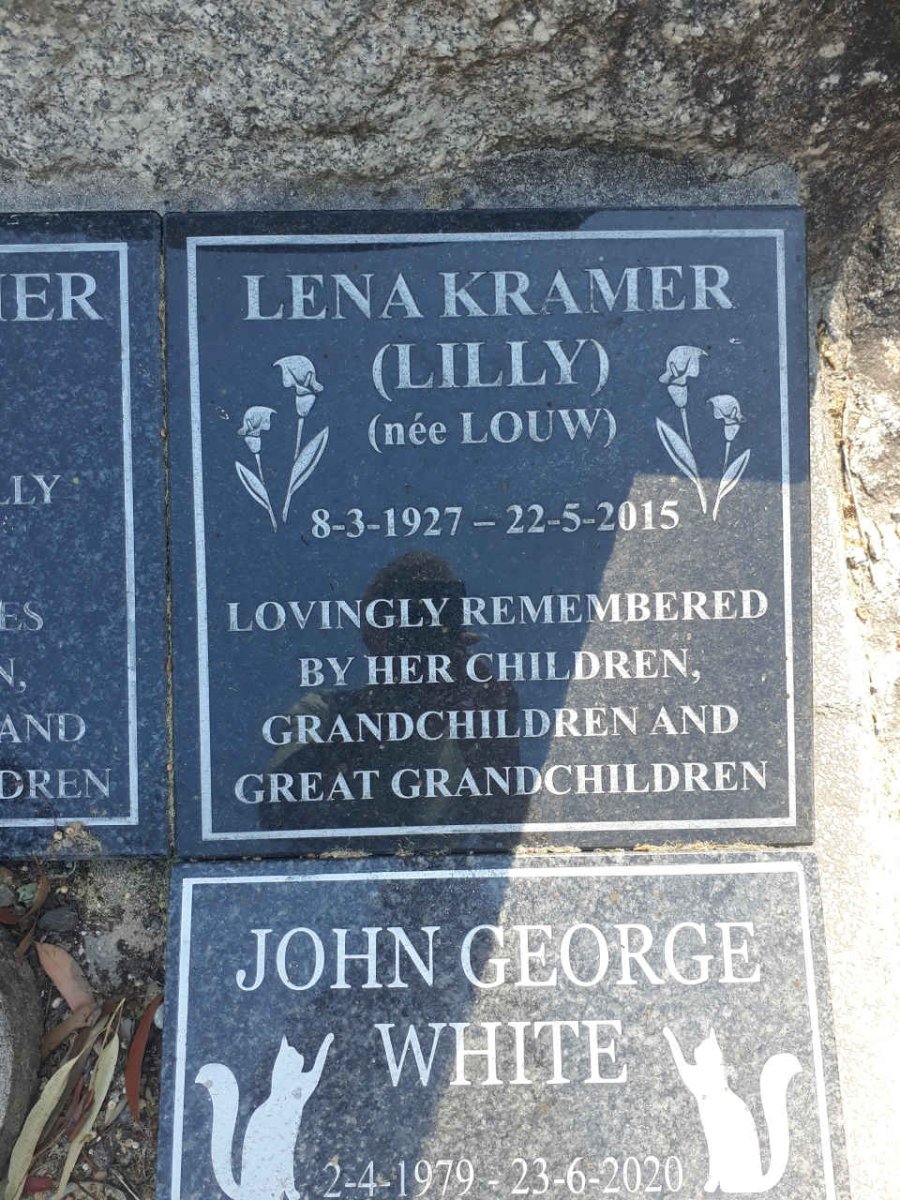 KRAMER Lena nee LOUW 1927-2015