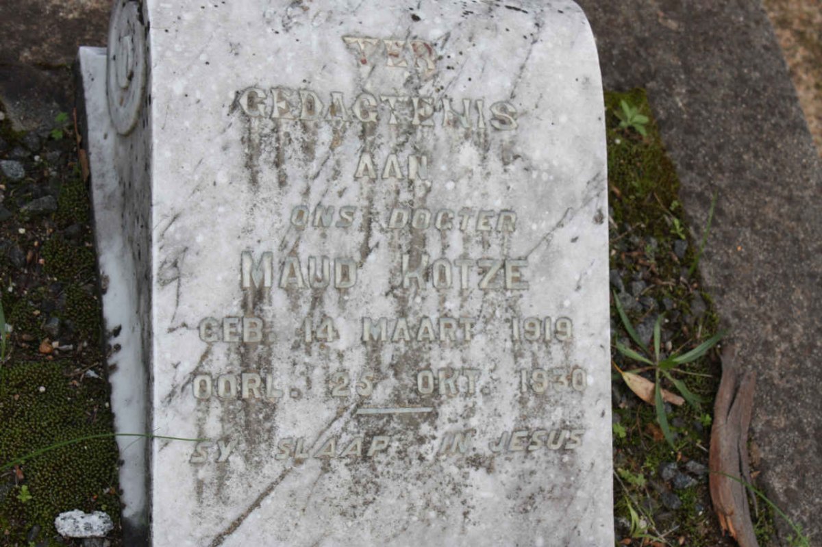 KOTZE Maud 1919-1930