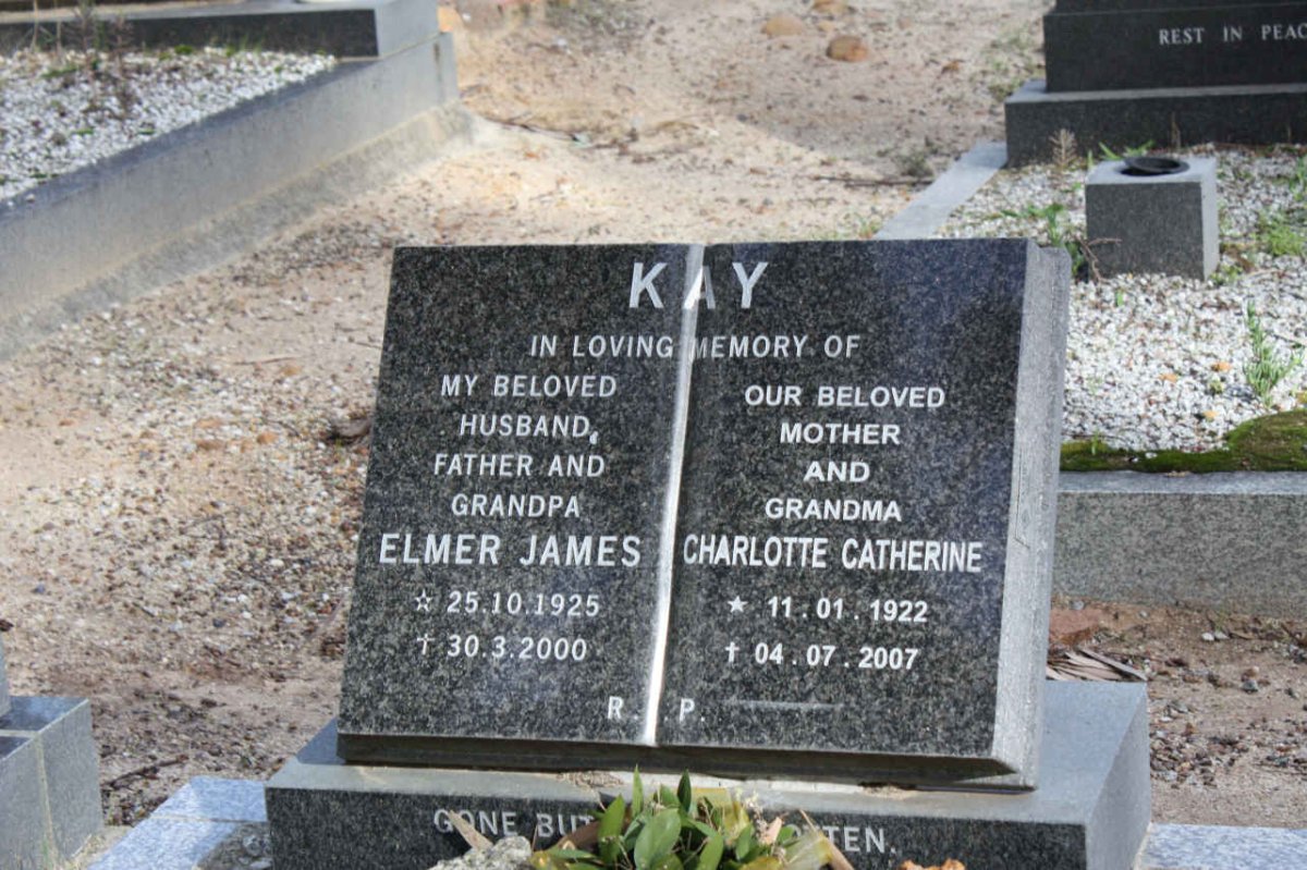 KAY Elmer James 1925-2000 &amp; Charlotte Catherine 1922-2007