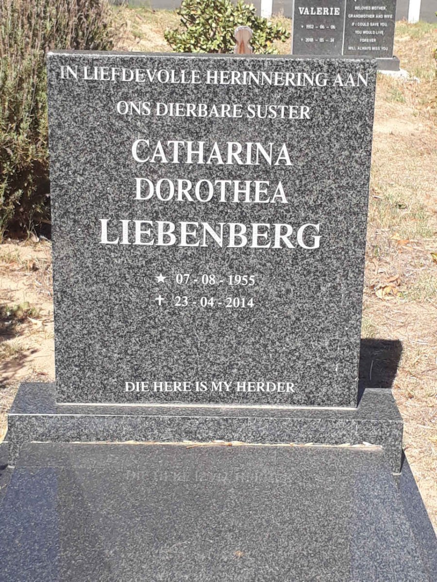 LIEBENBERG Catharina Dorothea 1955-2014