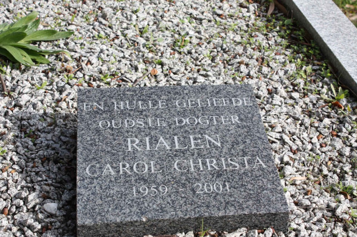 NIEKERK Rialen Carol Christa, van 1959-2001