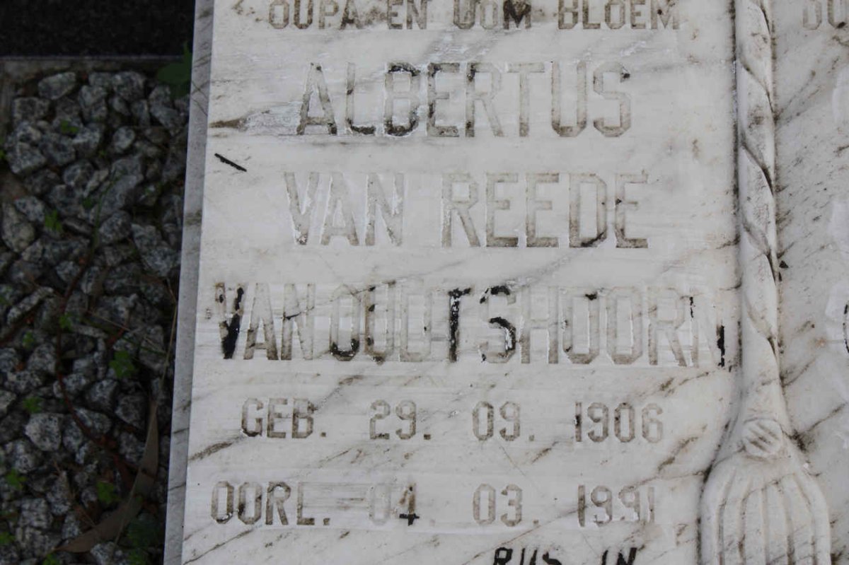 OUDTSHOORN Albertus, van RHEEDE van 1906-1991