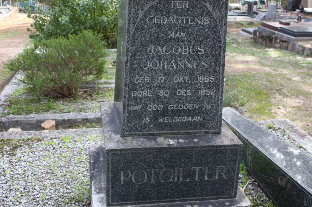 POTGIETER Jacobus Johannes 1885-1952