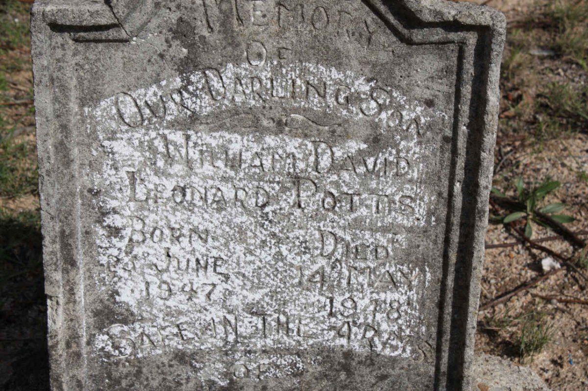 POTTS William David Leonard 1947-1978