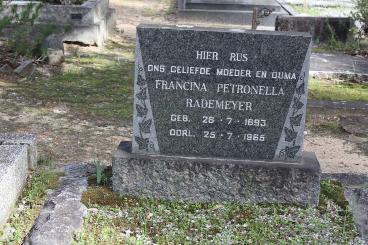 RADEMEYER Francina Petronella 1893-1965