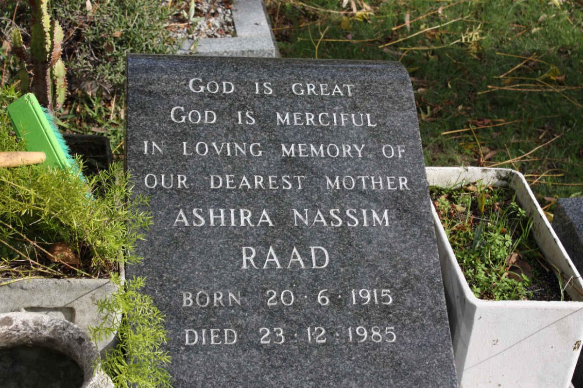 RAAD Ashira Nassim 1915-1985