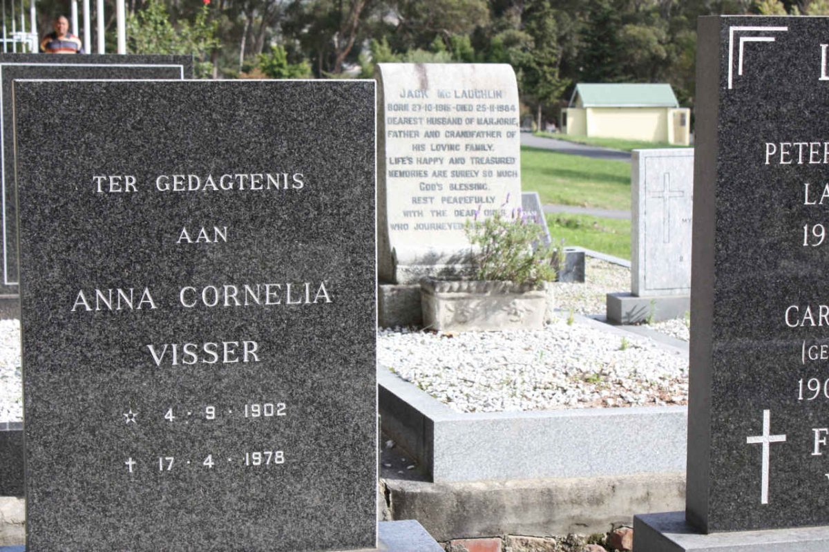 VISSER Anna Cornelia 1902-1978