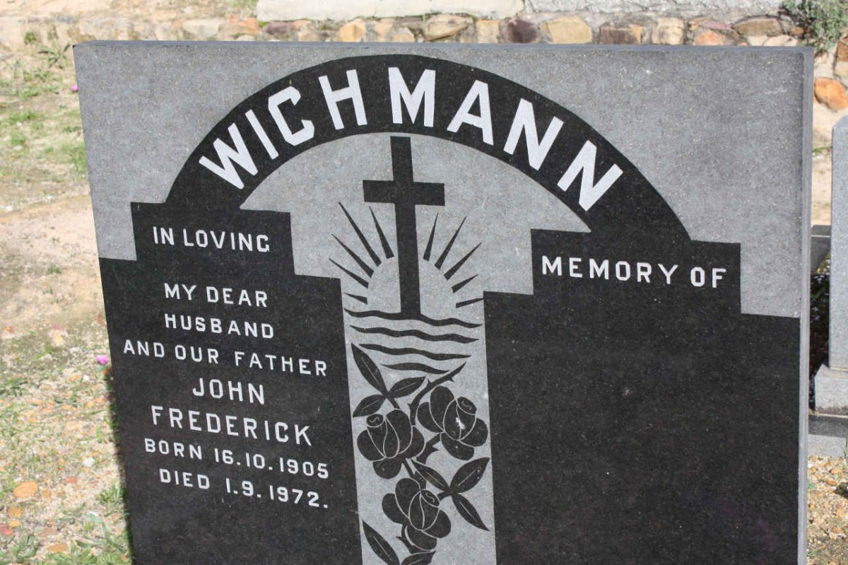 WICHMANN John Frederick 1905-1972