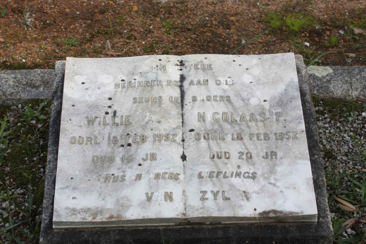 ZYL Willie A., van -1952 :: ZYL Nicolaas P. van -1952