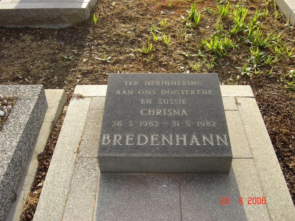 BREDENHANN Chrisna 1982-1982