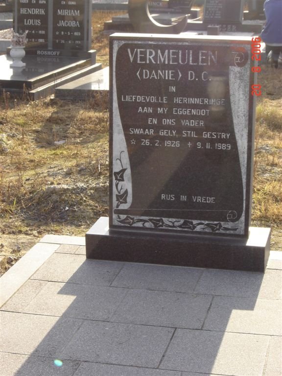 VERMEULEN D.C. 1926-1989