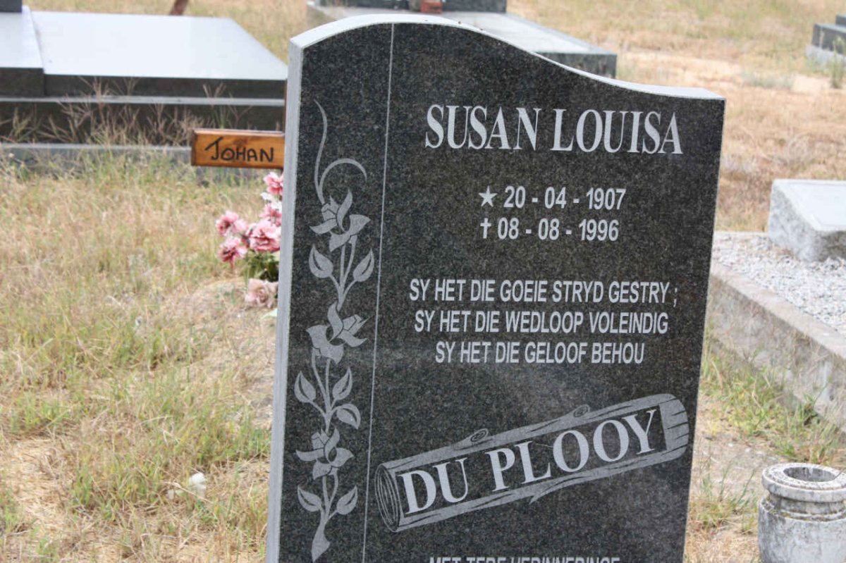 PLOOY Susan Louisa, du 1907-1996