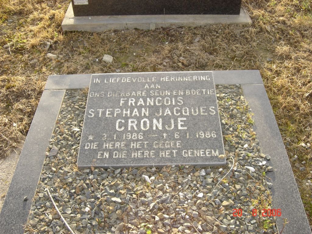 CRONJE  Francois Stephan Jacques 1986-1986