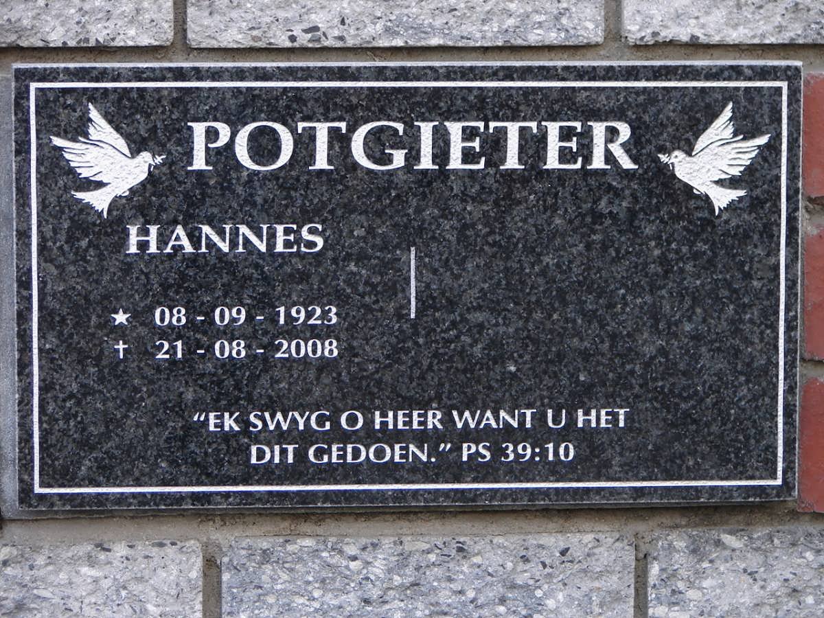 POTGIETER Hannes 1923-2008