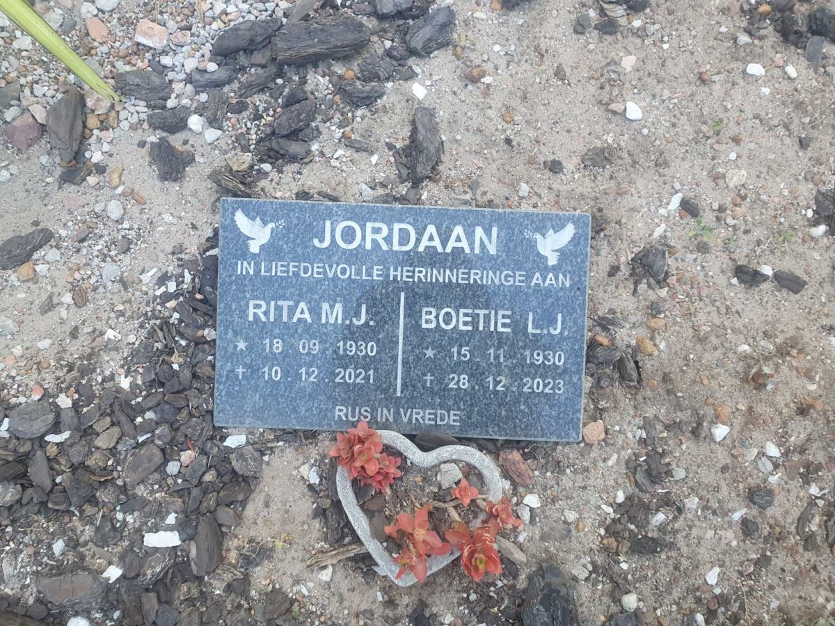 JORDAAN L.J. 1930-2023 & M.J. 1930-2021
