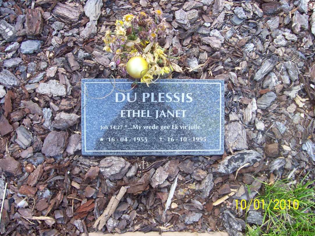 PLESSIS Ethel Janet, du 1955-1995