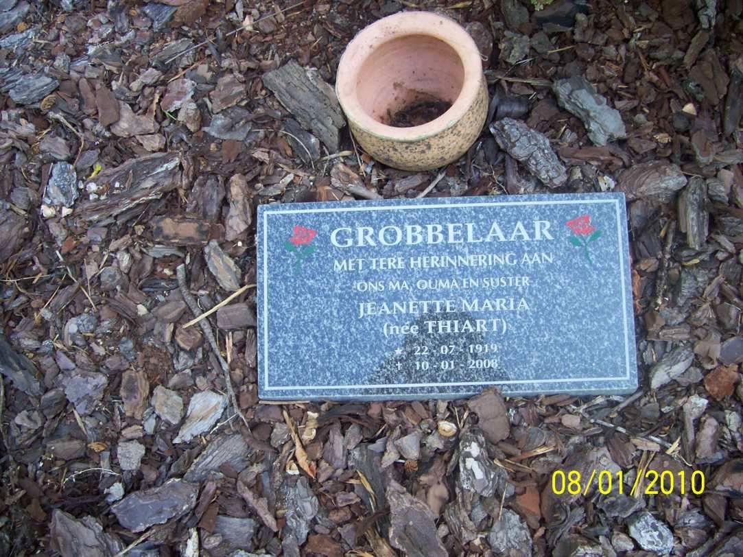 GROBBELAAR Jeanette Maria nee THIART 1939-2008