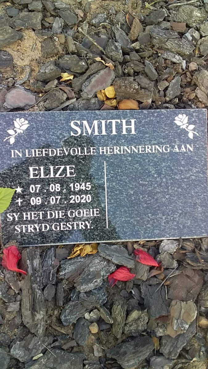 SMITH Elize 1945-2020