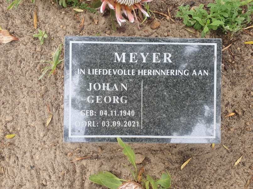 MEYER Johan Georg 1940-2021