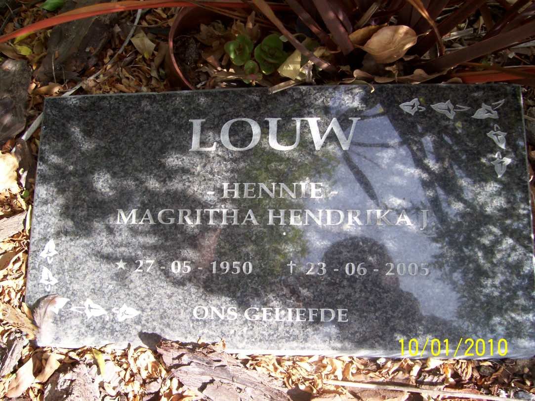 LOUW Magritha Hendrika J. 1950-2005