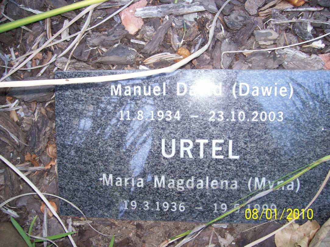URTEL Manuel David 1934-2003 &amp; Maria Magdalena 1936-1999